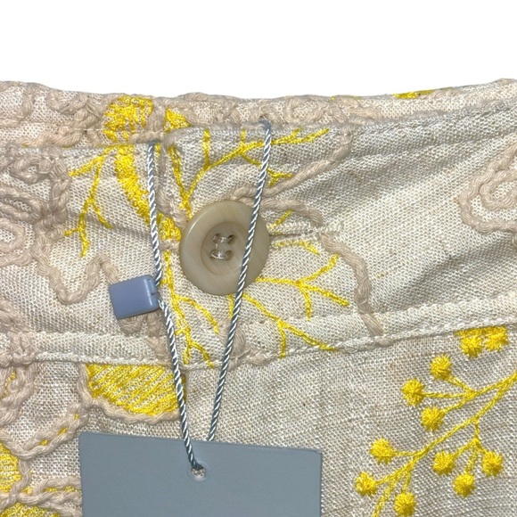 Antonio Melani Alexa Soutache Embroidered Linen Blend Wide Leg Pants NWT 6 - Picture 3 of 14